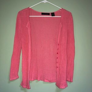 Pink buttoned cardigan🌺